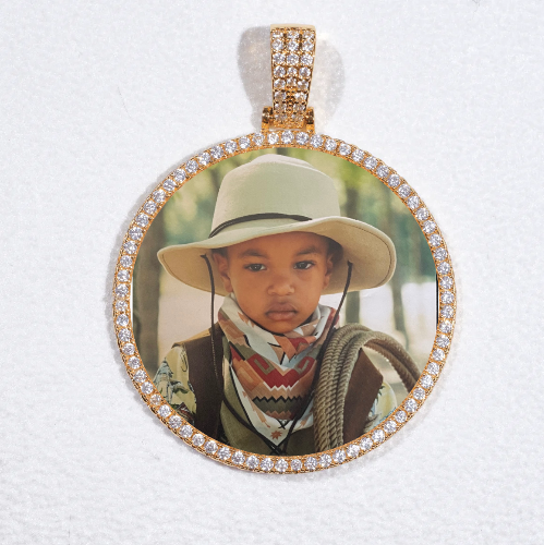 MEDIUM 3D CIRCLE CUSTOM PICTURE PENDANT