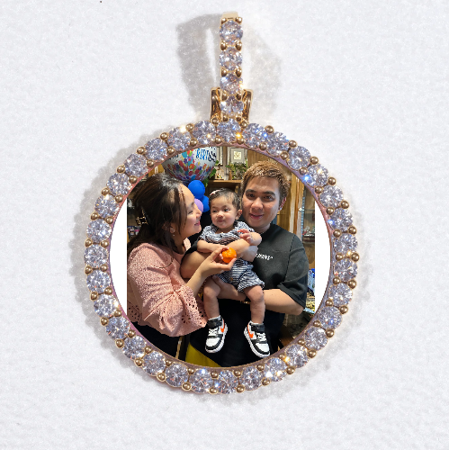 3D CIRCLE CUSTOM PICTURE PENDANT SMALL SIZE