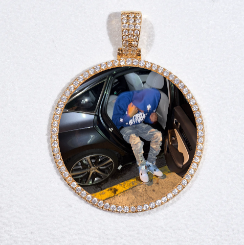 MEDIUM 3D CIRCLE CUSTOM PICTURE PENDANT