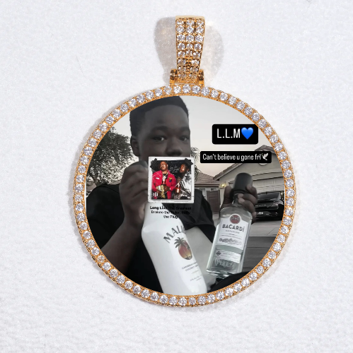 MEDIUM 3D CIRCLE CUSTOM PICTURE PENDANT