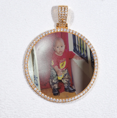 MEDIUM 3D CIRCLE CUSTOM PICTURE PENDANT