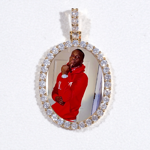 3D Oval Custom Picture Pendant