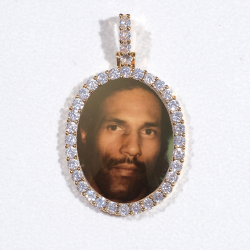 3D Oval Custom Picture Pendant