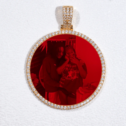 MEDIUM 3D CIRCLE CUSTOM PICTURE PENDANT