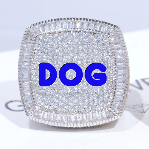 CUSTOM LETTER 3D ICED RING