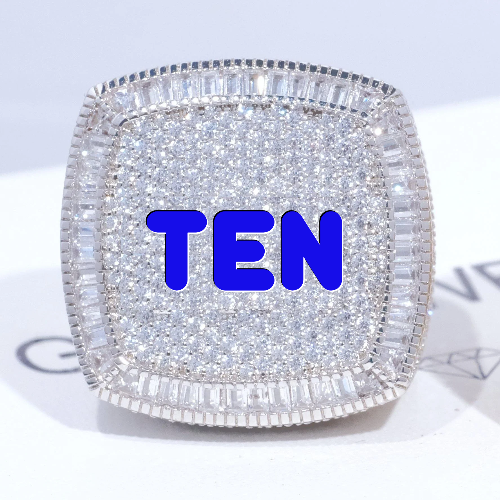 CUSTOM LETTER 3D ICED RING