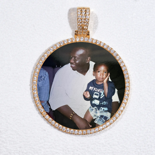 MEDIUM 3D CIRCLE CUSTOM PICTURE PENDANT