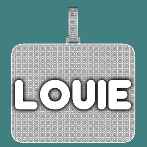 CUSTOM LETTER NECKLACE 3D BIG SQUARE