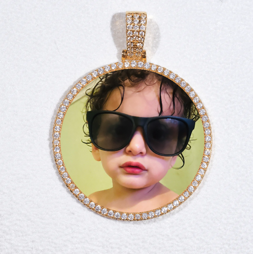 MEDIUM 3D CIRCLE CUSTOM PICTURE PENDANT