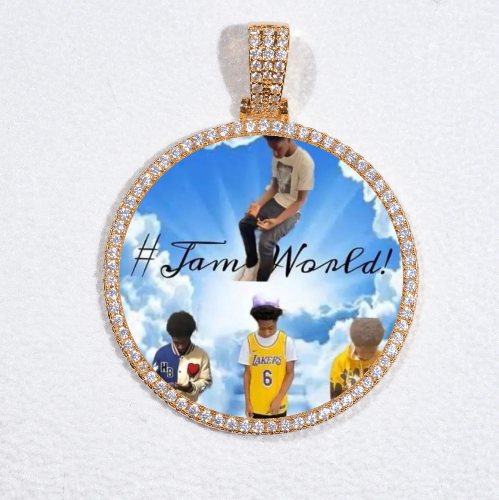 MEDIUM 3D CIRCLE CUSTOM PICTURE PENDANT