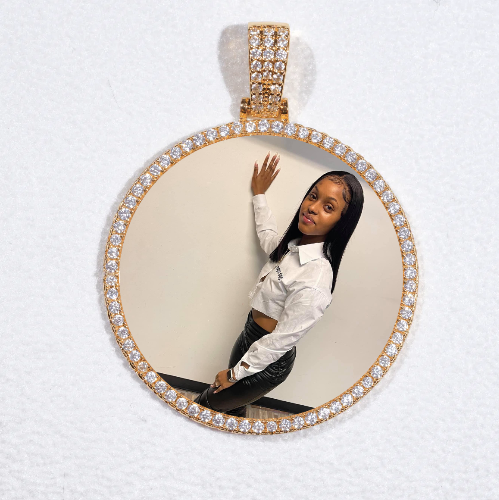 MEDIUM 3D CIRCLE CUSTOM PICTURE PENDANT