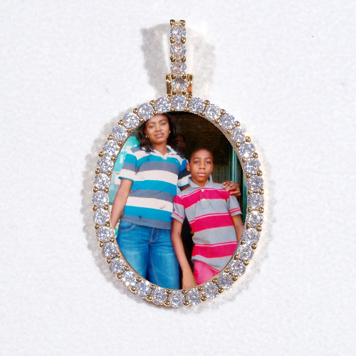 3D Oval Custom Picture Pendant