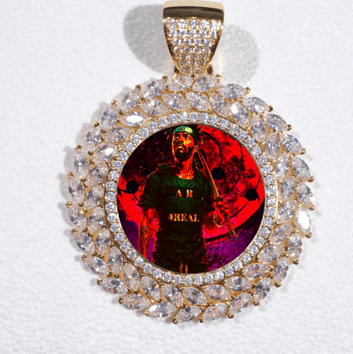 Large 3D Wheat Ear Custom Picture Pendant