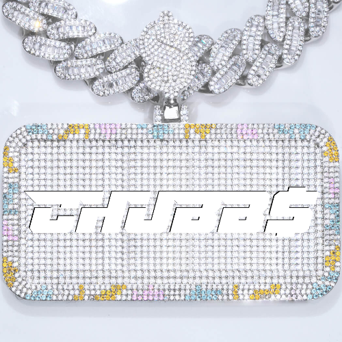 CUSTOM LETTER NECKLACE 3D COLORFUL SQUARE