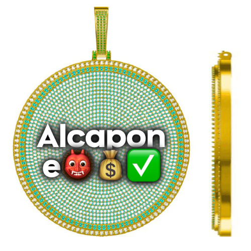 CUSTOM LETTER NECKLACE 3D BIG DISC