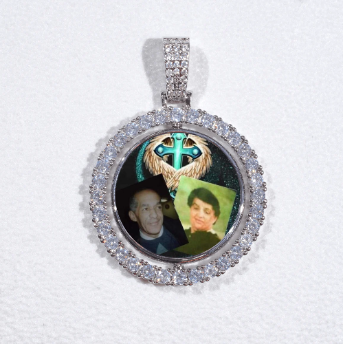 3D Spinning 2-Faced Custom Picture Pendant