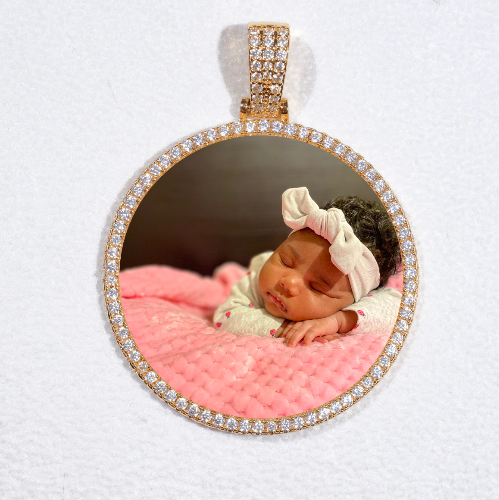 MEDIUM 3D CIRCLE CUSTOM PICTURE PENDANT