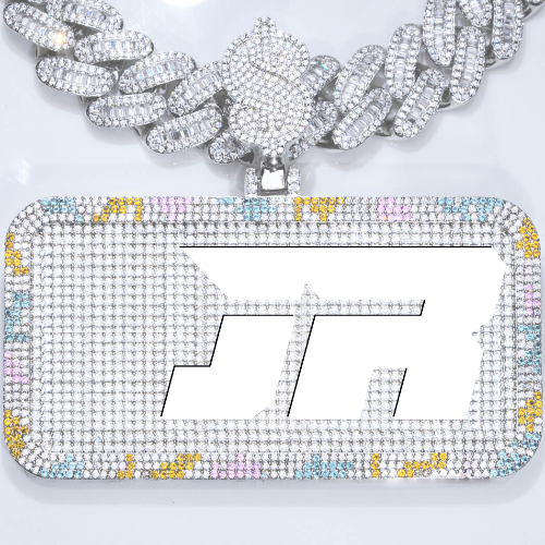 CUSTOM LETTER NECKLACE 3D COLORFUL SQUARE