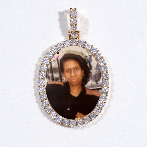 3D Oval Custom Picture Pendant