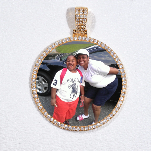 MEDIUM 3D CIRCLE CUSTOM PICTURE PENDANT