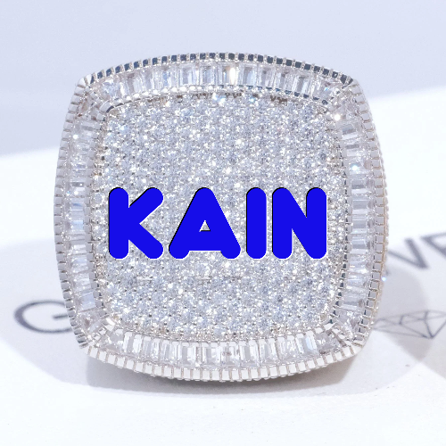 CUSTOM LETTER 3D ICED RING