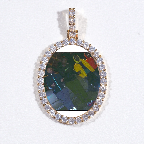 3D Oval Custom Picture Pendant