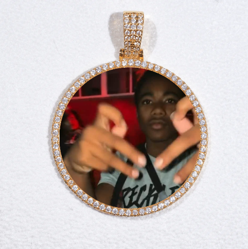 MEDIUM 3D CIRCLE CUSTOM PICTURE PENDANT