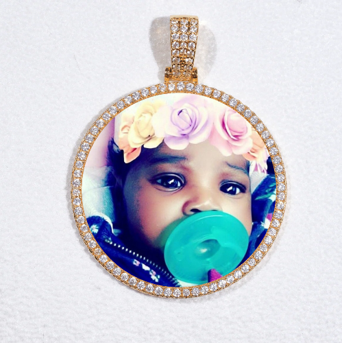 MEDIUM 3D CIRCLE CUSTOM PICTURE PENDANT