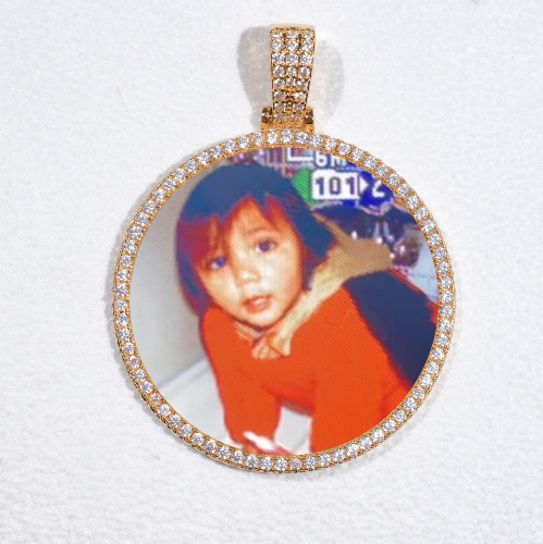 MEDIUM 3D CIRCLE CUSTOM PICTURE PENDANT