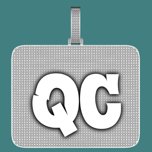 CUSTOM LETTER NECKLACE 3D BIG SQUARE