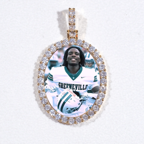 3D Oval Custom Picture Pendant