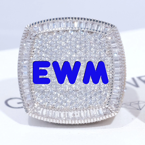 CUSTOM LETTER 3D ICED RING