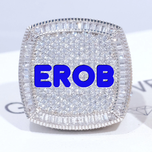 CUSTOM LETTER 3D ICED RING