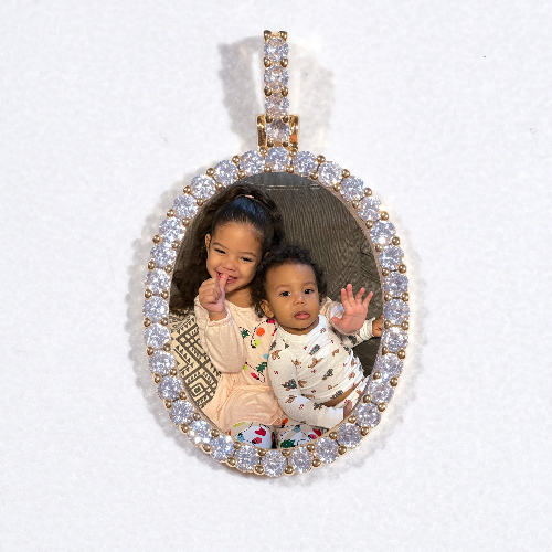3D Oval Custom Picture Pendant