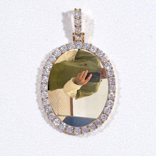 3D Oval Custom Picture Pendant