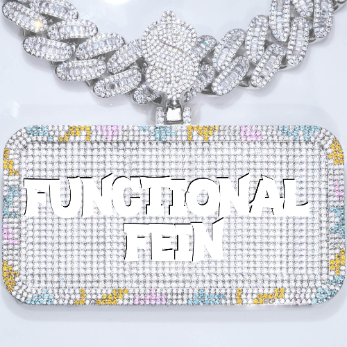 CUSTOM LETTER NECKLACE 3D COLORFUL SQUARE