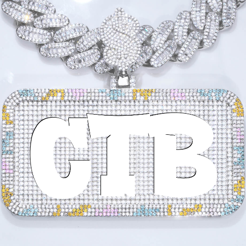 CUSTOM LETTER NECKLACE 3D COLORFUL SQUARE