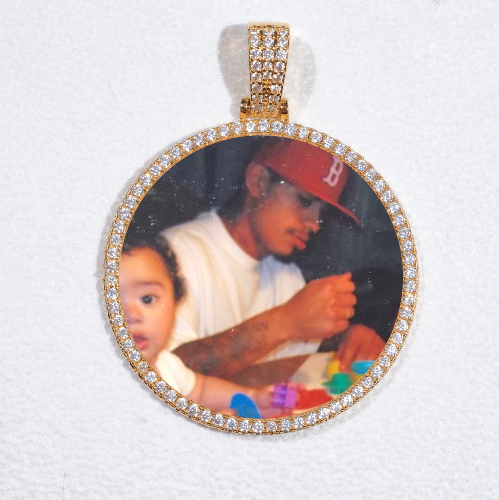 MEDIUM 3D CIRCLE CUSTOM PICTURE PENDANT