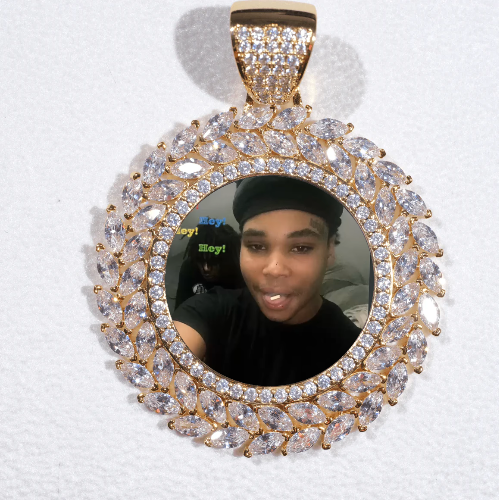 Large 3D Wheat Ear Custom Picture Pendant