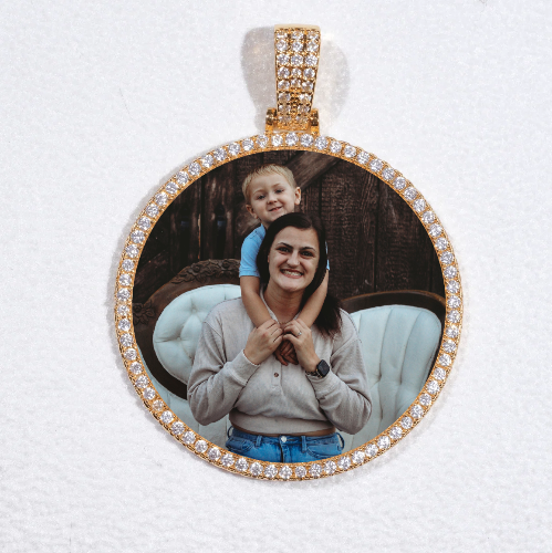 MEDIUM 3D CIRCLE CUSTOM PICTURE PENDANT