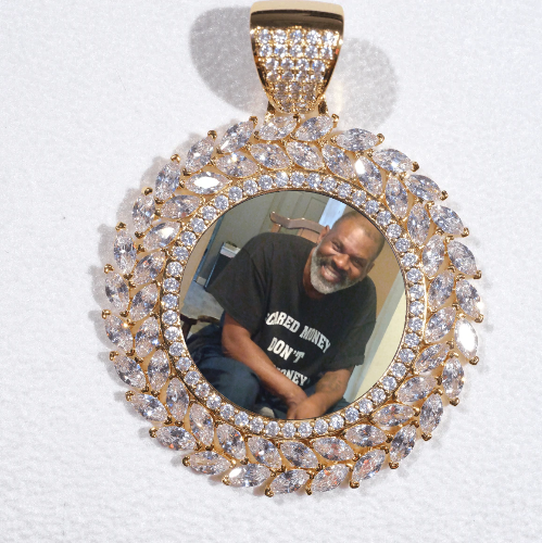 Large 3D Wheat Ear Custom Picture Pendant