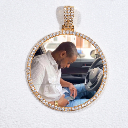 MEDIUM 3D CIRCLE CUSTOM PICTURE PENDANT