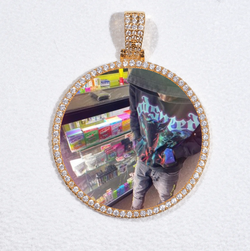 MEDIUM 3D CIRCLE CUSTOM PICTURE PENDANT