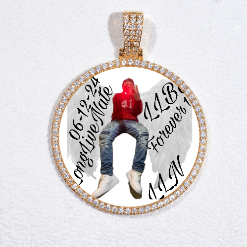 MEDIUM 3D CIRCLE CUSTOM PICTURE PENDANT