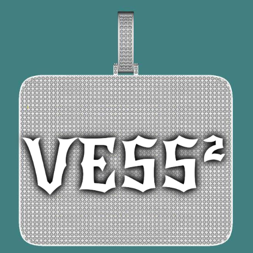CUSTOM LETTER NECKLACE 3D BIG SQUARE