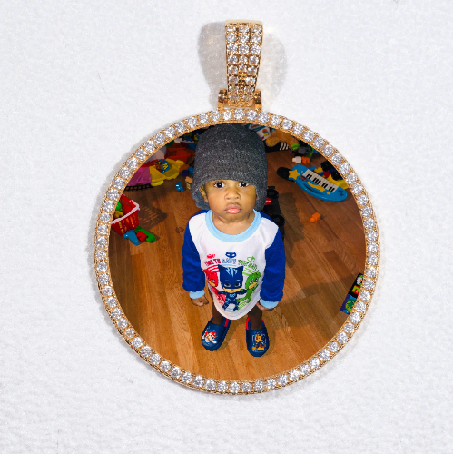 MEDIUM 3D CIRCLE CUSTOM PICTURE PENDANT