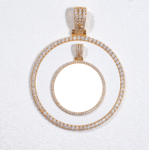 MEDIUM 3D CIRCLE CUSTOM PICTURE PENDANT