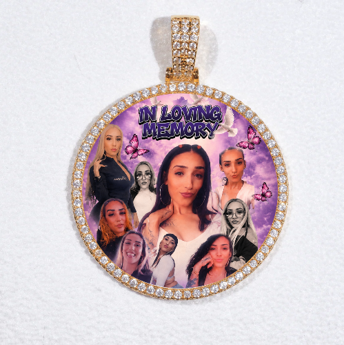 MEDIUM 3D CIRCLE CUSTOM PICTURE PENDANT