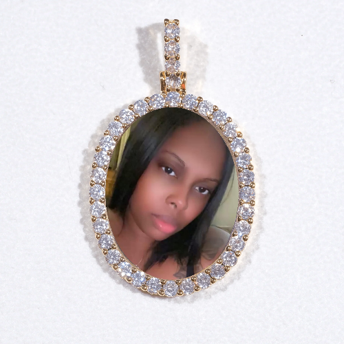 3D Oval Custom Picture Pendant