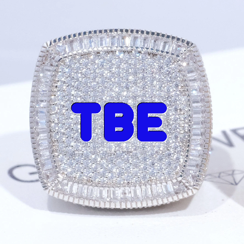 CUSTOM LETTER 3D ICED RING